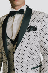 Abito bianco e nero Taglio Smoking Slim/Fit